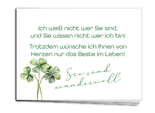Glückskarten Block